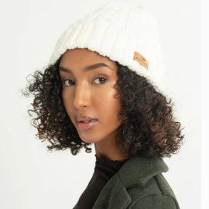 Anthropologie- Grace Eleyae Cream Foldover Warm Slap NWT